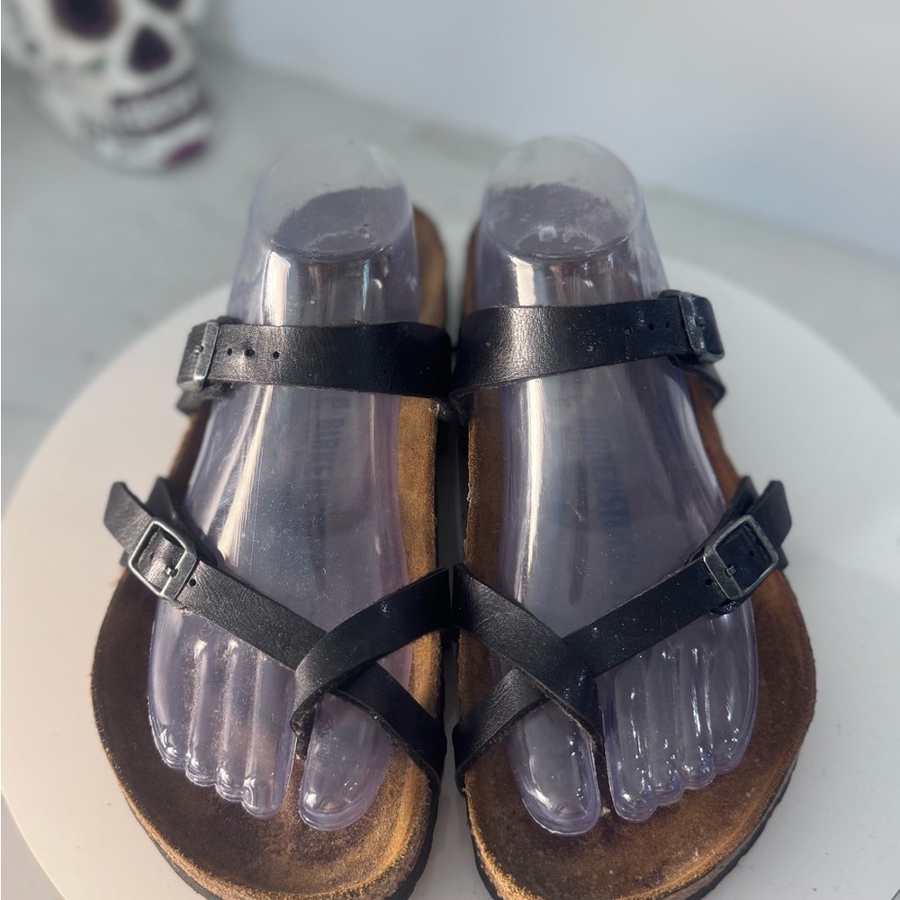 Birkenstock Black Leather Sandals great condition size 40